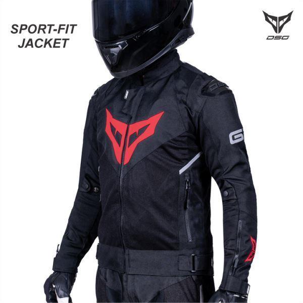 DSG GPX Riding Jacket-Black/Red