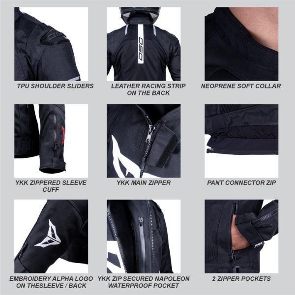 DSG GPX Riding Jacket-Black/White