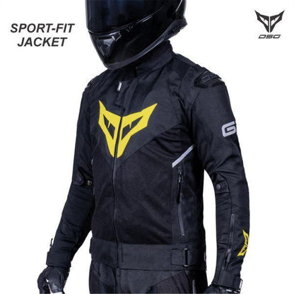 DSG GPX Riding Jacket-Black/Yellow Fluo