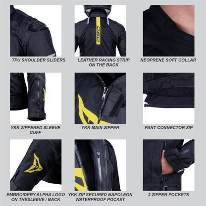 DSG GPX Riding Jacket-Black/Yellow Fluo