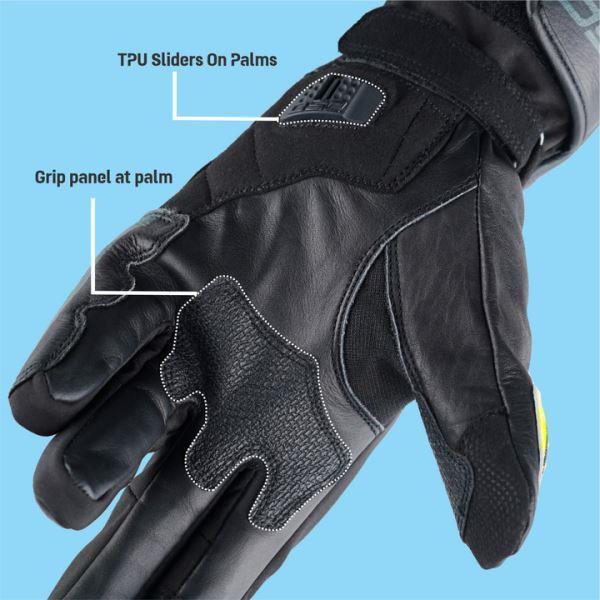DSG Hydro V2 Riding Glove Black Yellow Fluo