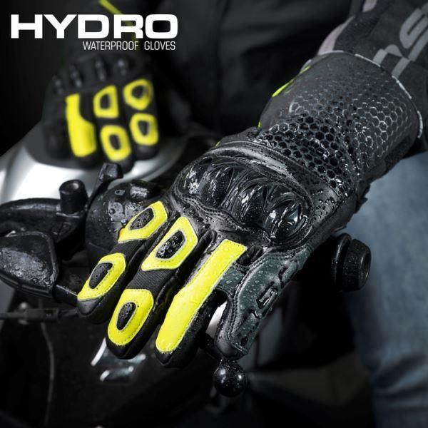 DSG Hydro V2 Riding Glove Black Yellow Fluo