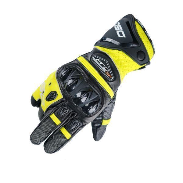 DSG Pro GP Riding Glove-Black Yellow Fluo