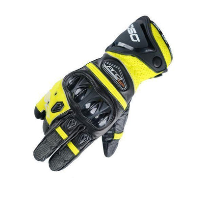 DSG Pro GP Riding Glove-Black Yellow Fluo