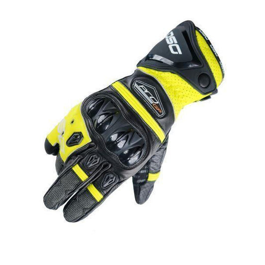 DSG Pro GP Riding Glove-Black Yellow Fluo