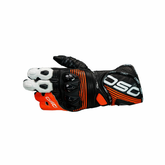 DSG Race Pro Riding Glove Black Red Fluo White - Riders Junction