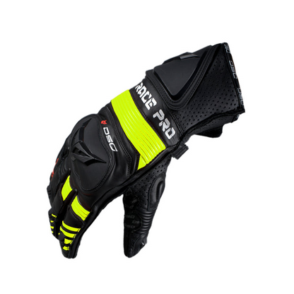 DSG Race Pro Sport Gloves-Yellow Fluo
