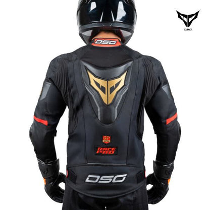 DSG Race Pro Sport Riding Jacket-(Black Red Gold)