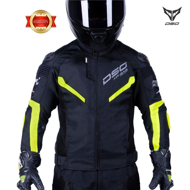 DSG Race Pro V2 Riding Jacket Yellow Fluo - Riders Junction