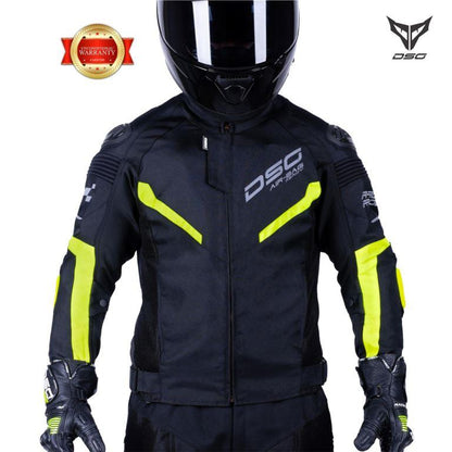 DSG Race Pro V2 Riding Jacket Yellow Fluo - Riders Junction