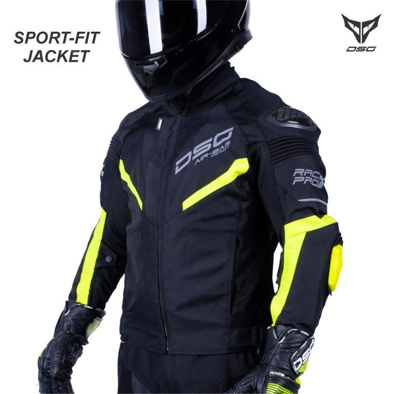 DSG Race Pro V2 Riding Jacket Yellow Fluo - Riders Junction