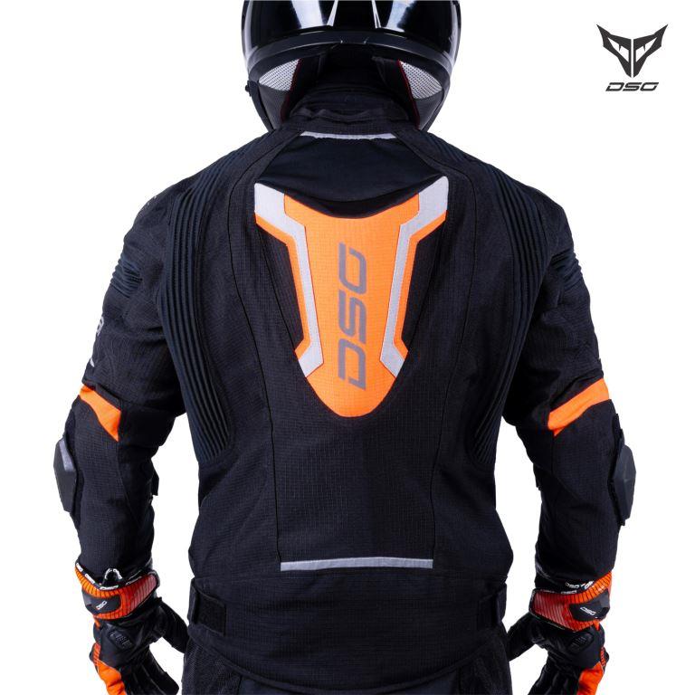 DSG Race Pro V2 Ripstop (LE) Riding Jacket Orange Fluo Black - Riders Junction