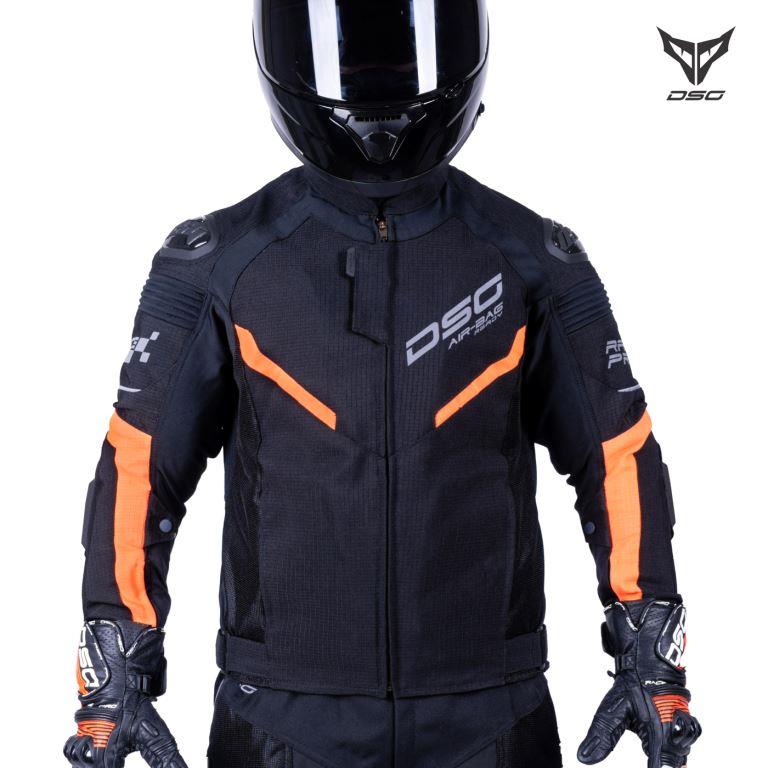 DSG Race Pro V2 Ripstop (LE) Riding Jacket Orange Fluo Black - Riders Junction