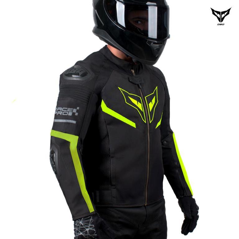 DSG Race Pro V3 Riding Jacket-Yellow Fluo