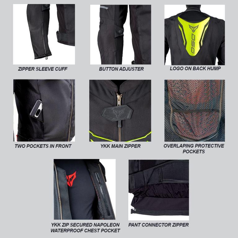 DSG Race Pro V3 Riding Jacket-Yellow Fluo