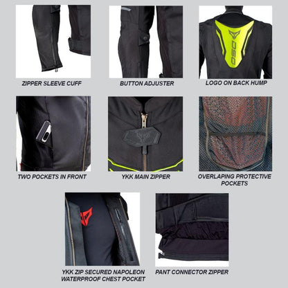 DSG Race Pro V3 Riding Jacket-Yellow Fluo