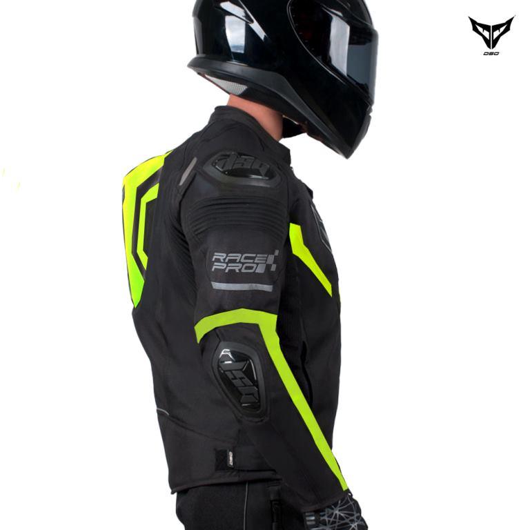 DSG Race Pro V3 Riding Jacket-Yellow Fluo