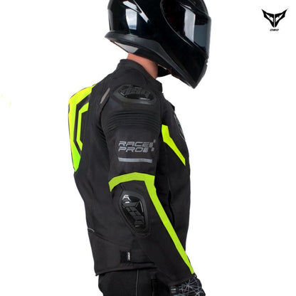 DSG Race Pro V3 Riding Jacket-Yellow Fluo