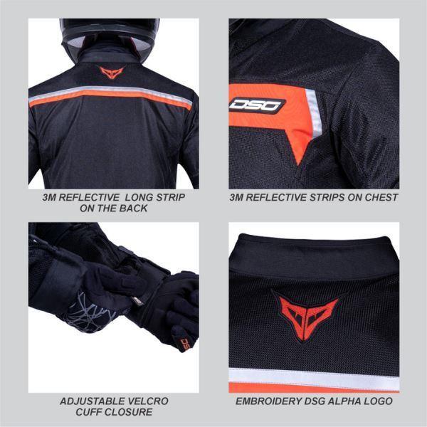 DSG Roadster Riding Jacket-Black Red