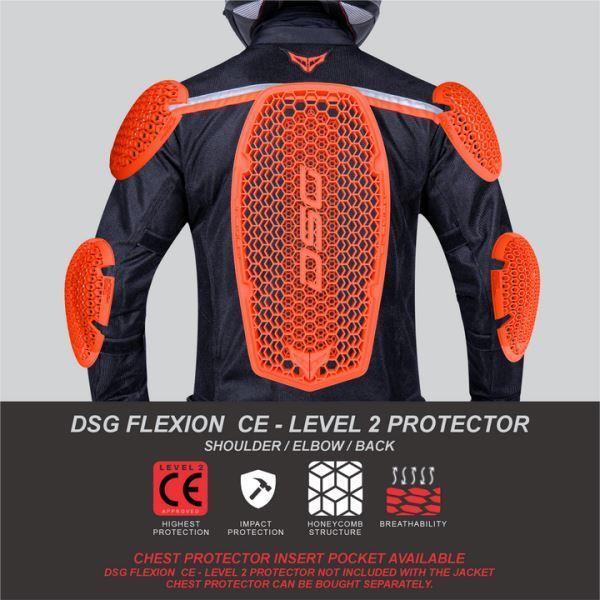 DSG Roadster Riding Jacket-Black Yellow Fluo