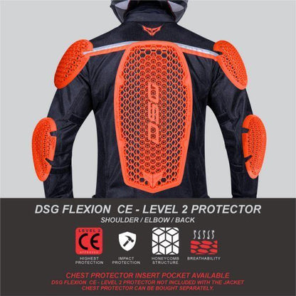 DSG Roadster Riding Jacket-Black Yellow Fluo