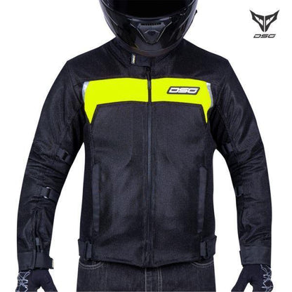 DSG Roadster Riding Jacket-Black Yellow Fluo
