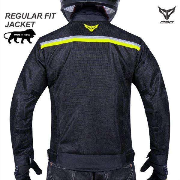 DSG Roadster Riding Jacket-Black Yellow Fluo