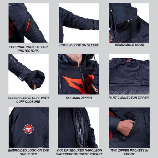 DSG Yakuza Riding Jacket-Black/Red