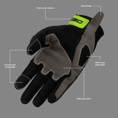 DSG Alpha Air Gloves (Black Yellow Fluo)