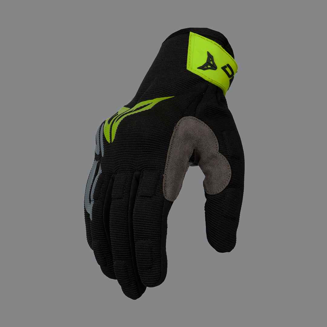 DSG Alpha Air Gloves (Black Yellow Fluo)