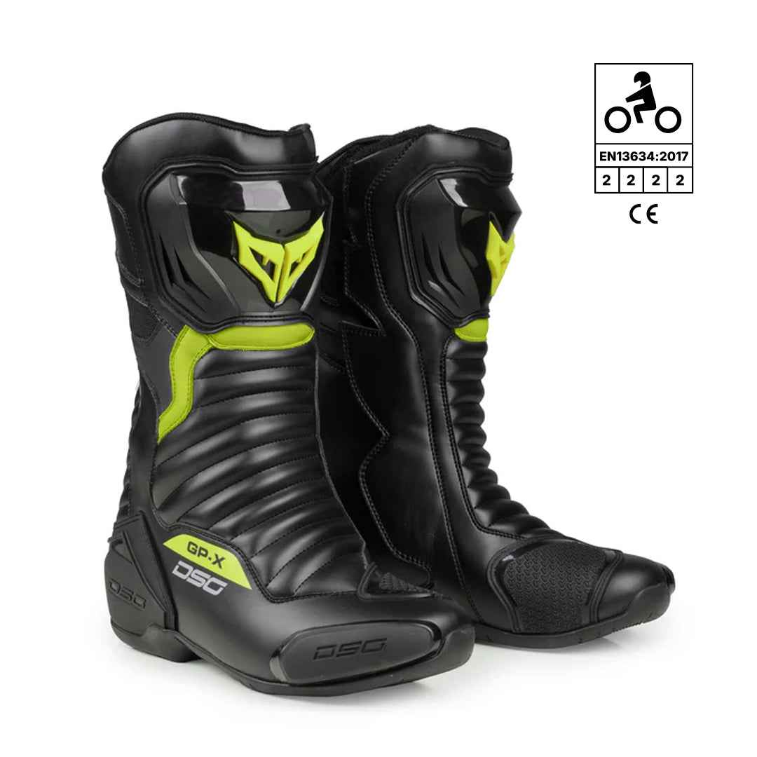 DSG GP-X Riding Boot (Black Yellow Fluo)