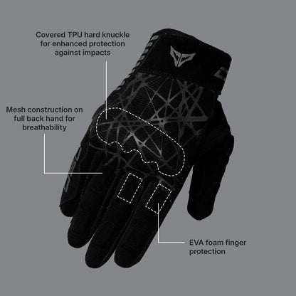 DSG Phoenix Air Riding Glove-Black