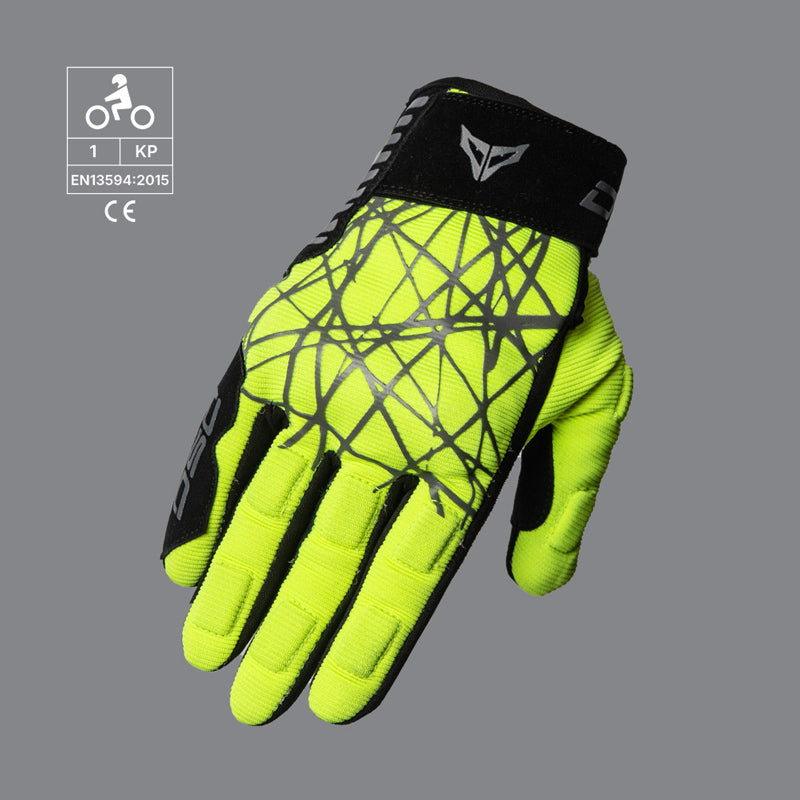 DSG Phoenix Air Riding Glove-Yellow Fluo