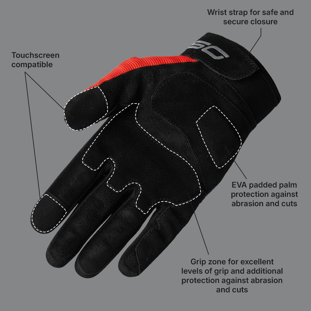 DSG Phoenix Air Riding Gloves (Red)