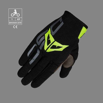DSG Alpha Air Gloves (Black Yellow Fluo)