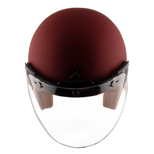 AXOR Retro Jet Helmet (Dull Chestnut Red) - Riders Junction