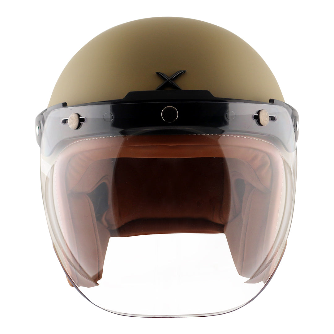 AXOR Retro Jet Helmet (Dull Desert Storm) - Riders Junction