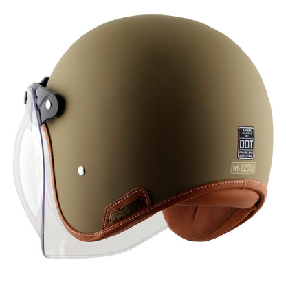 AXOR Retro Jet Helmet (Dull Desert Storm) - Riders Junction