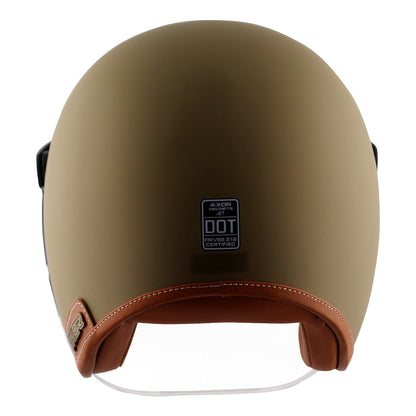 AXOR Retro Jet Helmet (Dull Desert Storm) - Riders Junction