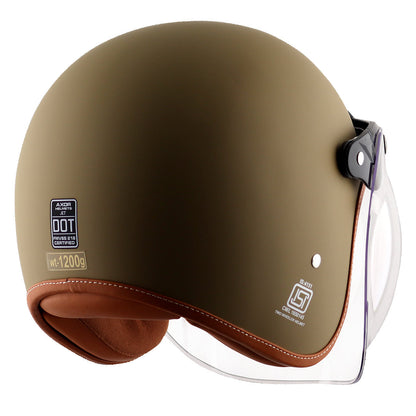 AXOR Retro Jet Helmet (Dull Desert Storm) - Riders Junction