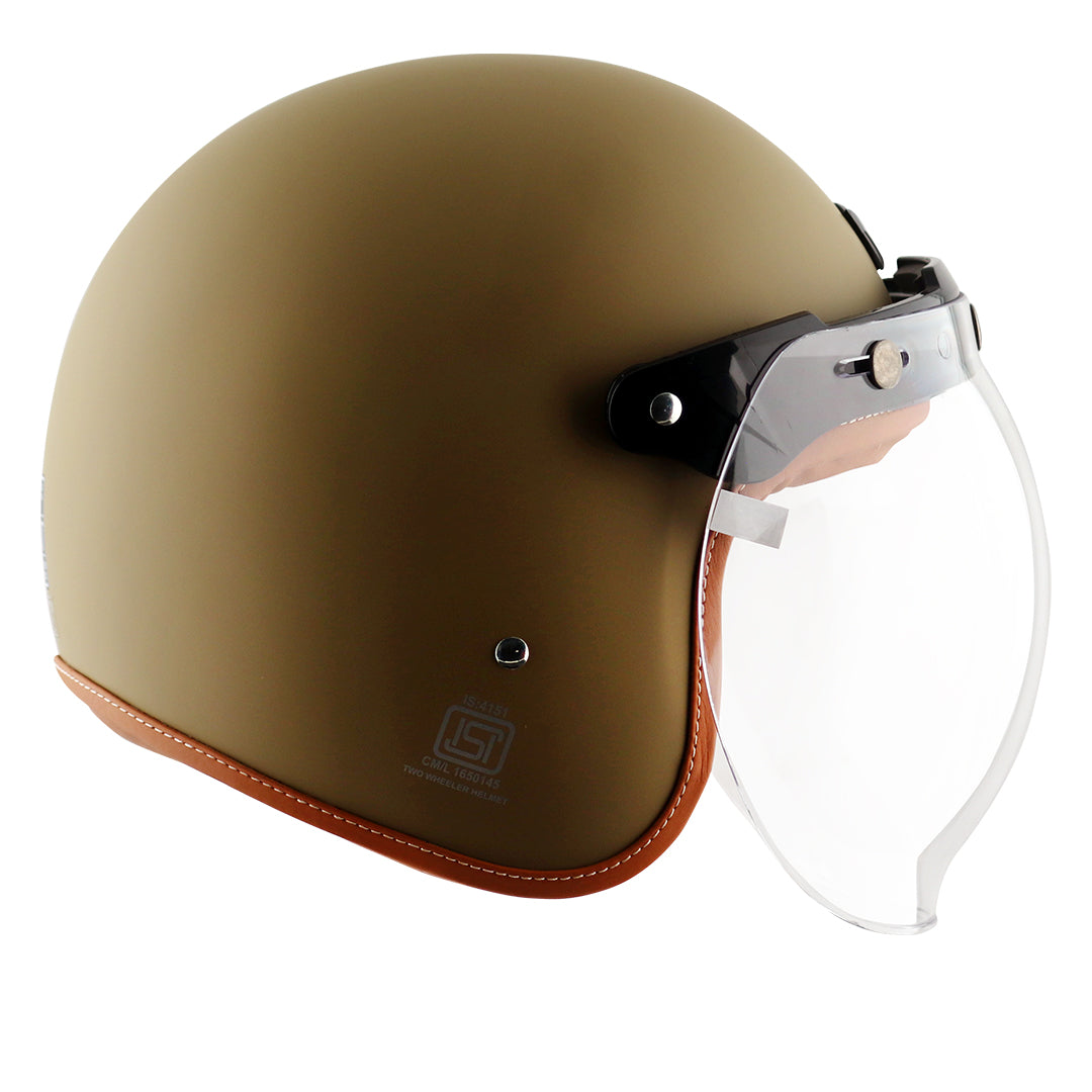 AXOR Retro Jet Helmet (Dull Desert Storm) - Riders Junction