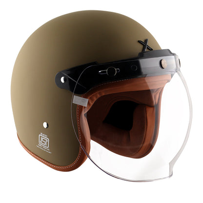 AXOR Retro Jet Helmet (Dull Desert Storm) - Riders Junction
