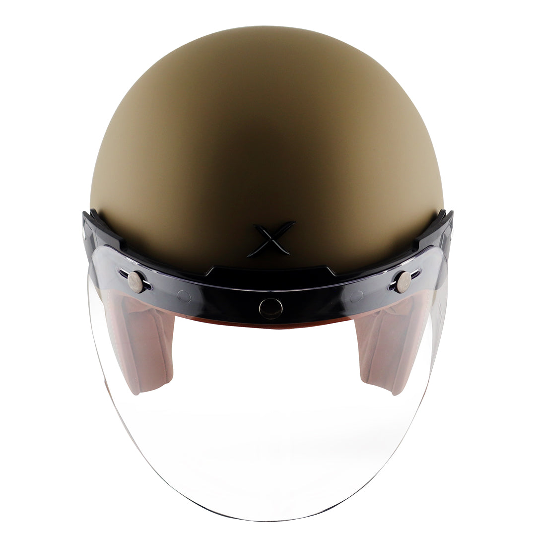 AXOR Retro Jet Helmet (Dull Desert Storm) - Riders Junction