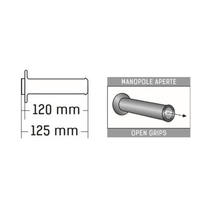 Domino Handlebar Grips White/Black - A01041C4046B7-0