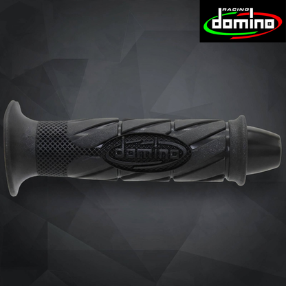 Domino Grips With Fake Bar End Weight (3680.82.40.06) - Black