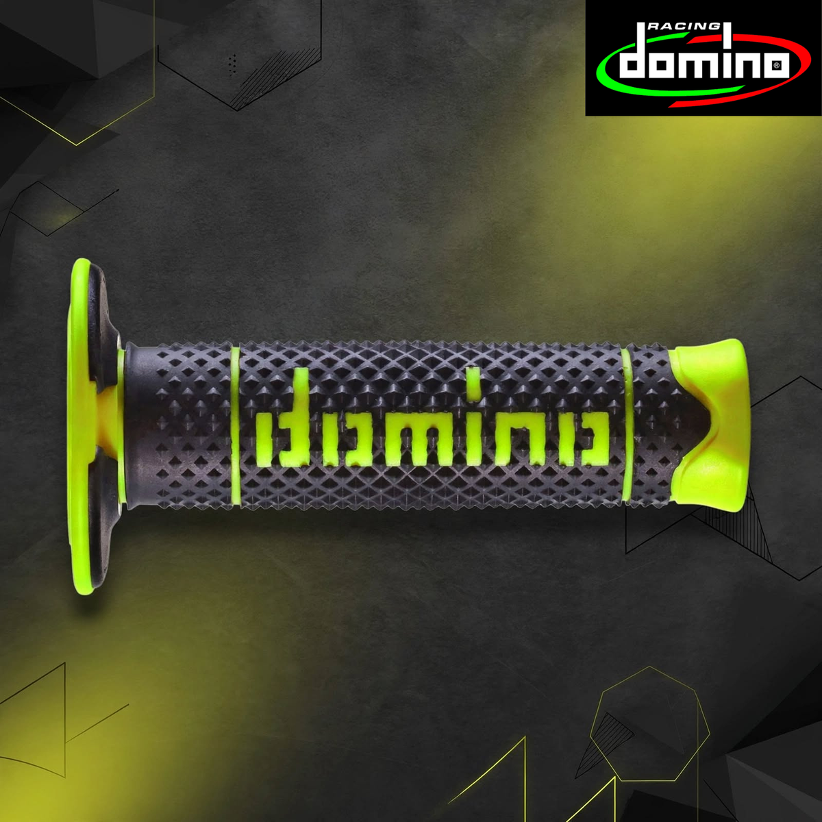 Domino Handlebar Grips BlackFluo Yellow - A26041C5040A7-0
