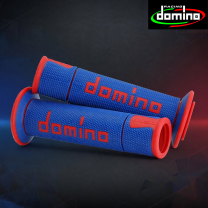 Domino Handlebar Grips Blue/Red - A45041C4248B7-0
