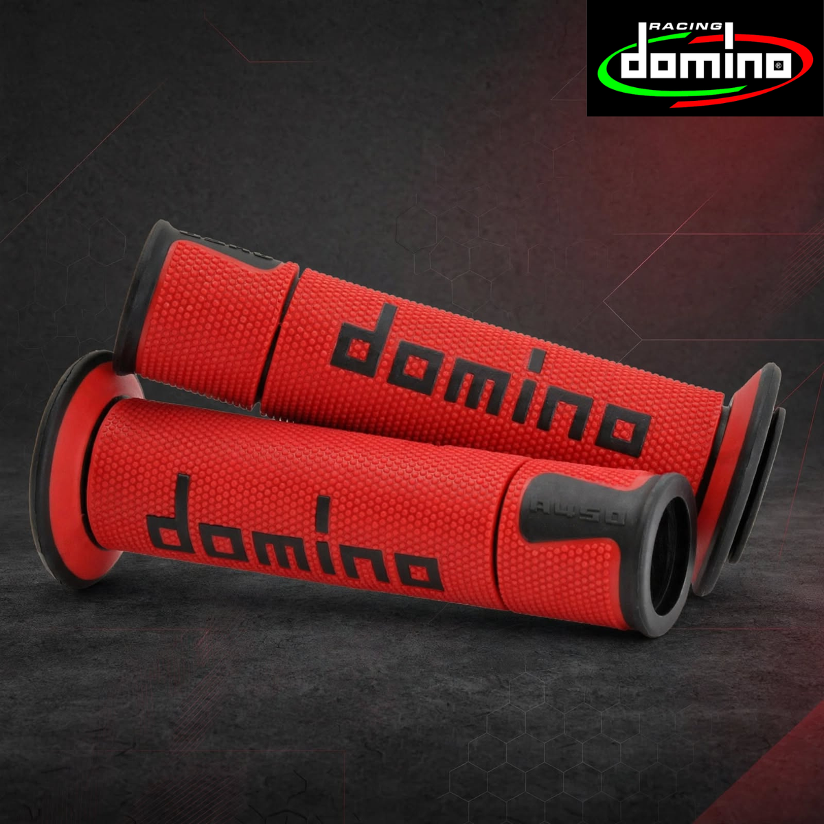 Domino Handlebar Grips RedBlack - A45041C4042B7-0