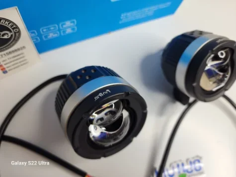 HJG 124 Ultra wide Dual Lens Fog Light – (60×2)120W LED with White/Yellow Beams for Bikes and Cars - HJG P49