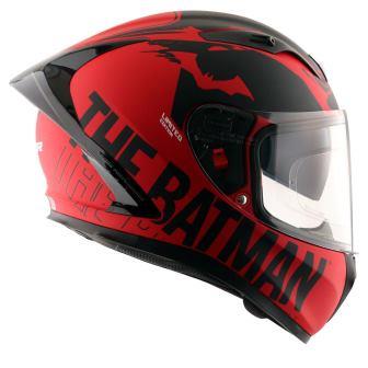 Axor Street DC Batman Helmet  (Dull Red Black) - Riders Junction